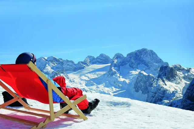 Das umwerfende Panorama genießend